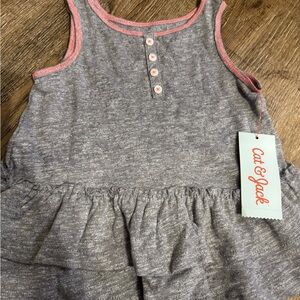 Cat & Jack Heather Gray Dress with Pink Accents